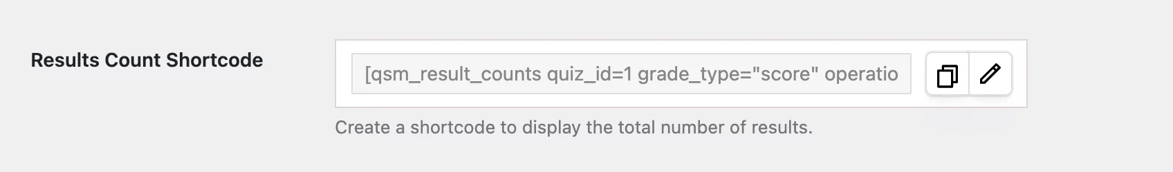 Results Count Shortcode